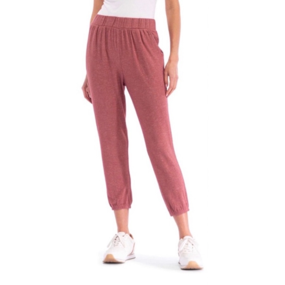 Cobble Lane Pink Velvet Pants Pull-On Drawstrings Adjustable Waist Size XL NWT